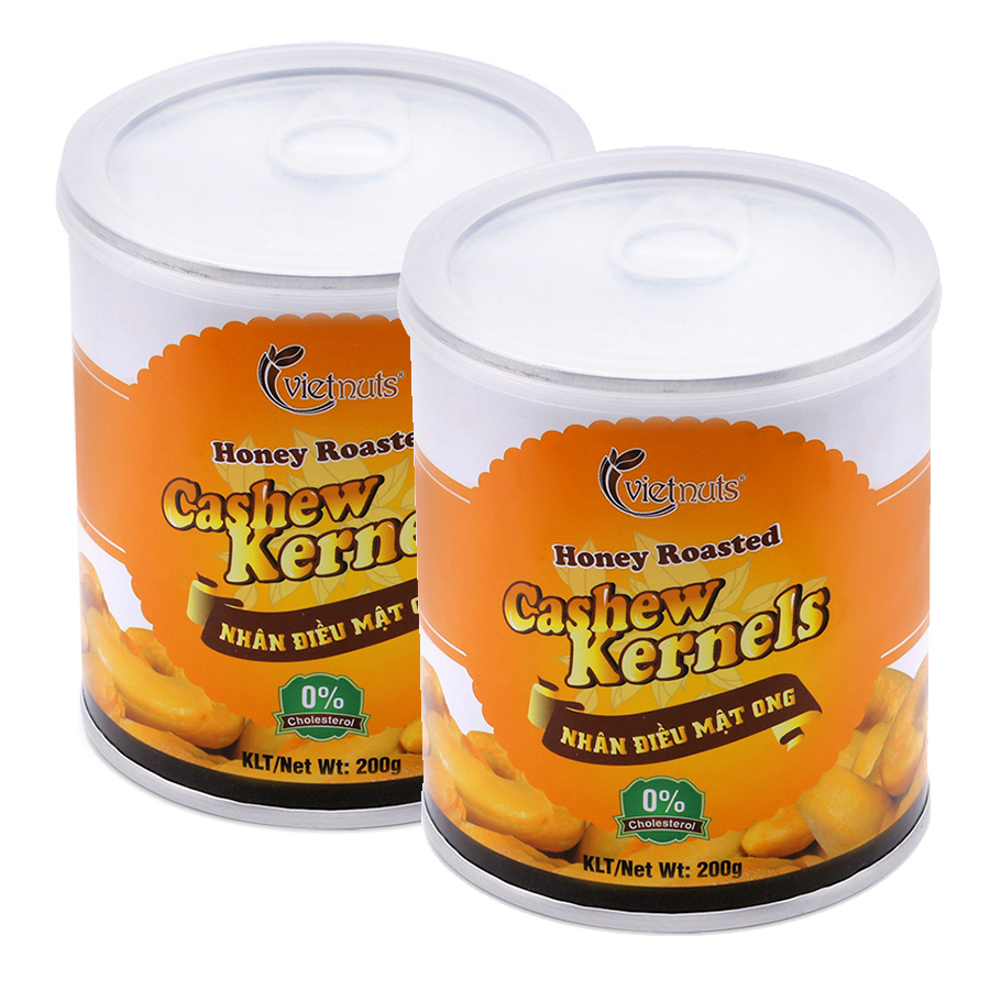 Bộ 2 hộp hạt điều mật ong Vietnuts 200g