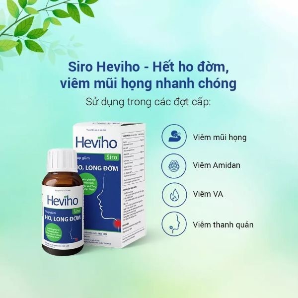 Siro Heviho – Giúp giảm ho, long đờm cho trẻ từ Viện Hàn lâm KH&CN Việt Nam