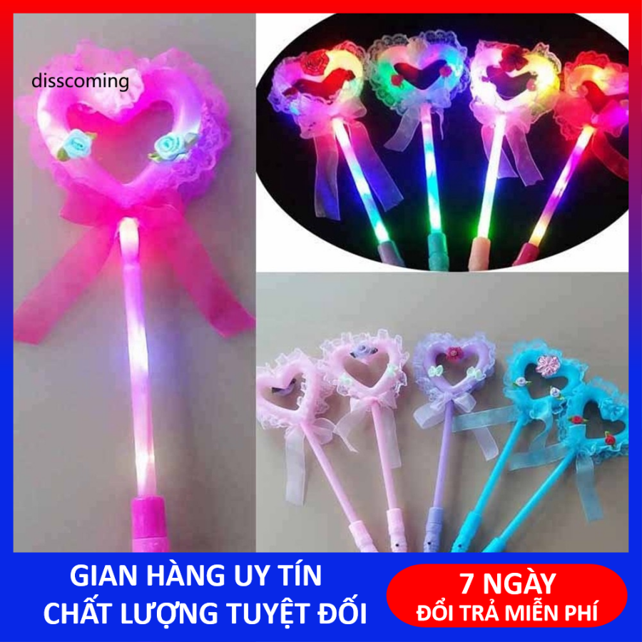 Gậy Phát Sáng Đèn Led Hình Trái Tim Công Chúa- Big city shop.