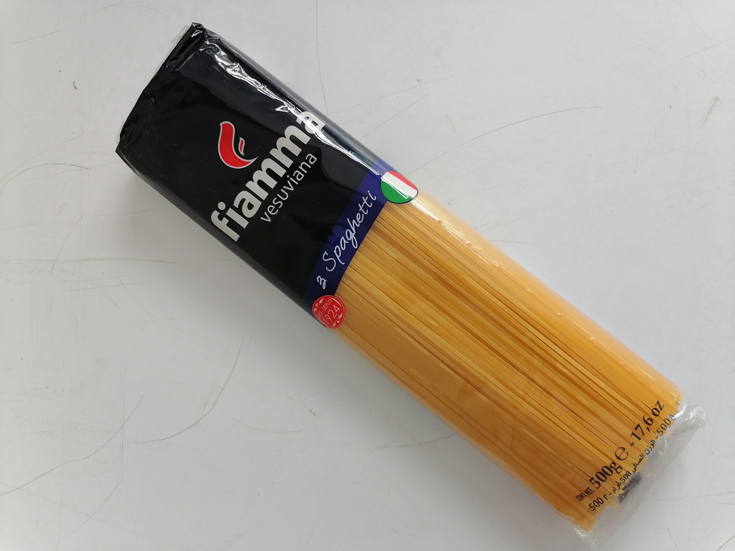 [Gói 500g – SỐ 3] MÌ Ý (sợi tròn) [Italia] FIAMMA No 3 Spaghetti Pasta (halal) (atu)