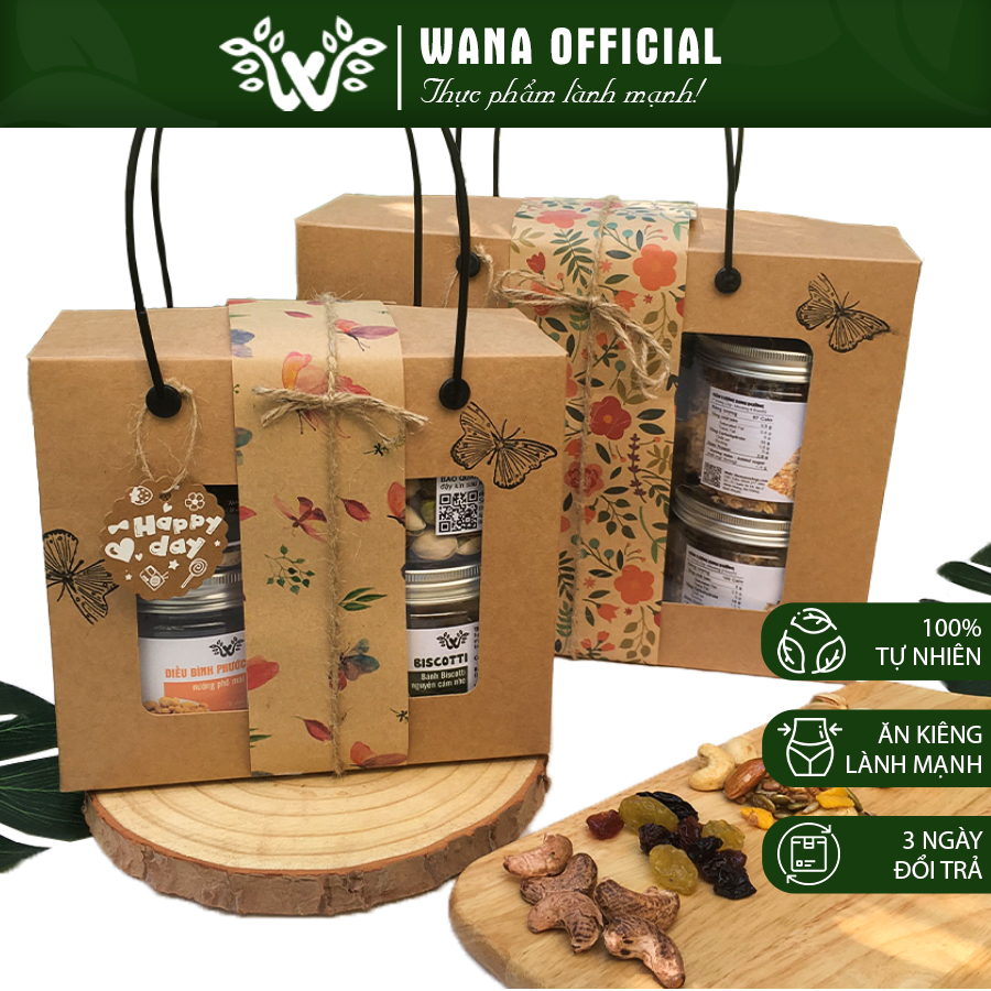 |Sức khỏe| Quà sinh nhật cho nữ hạt dinh dưỡng mix, quà tặng mẹ, quà tặng người yêu, quà cho nữ, quà tặng cô giáo, set quà sức khỏe, set quà hạt dinh dưỡng, set quà tặng nữ Wana
