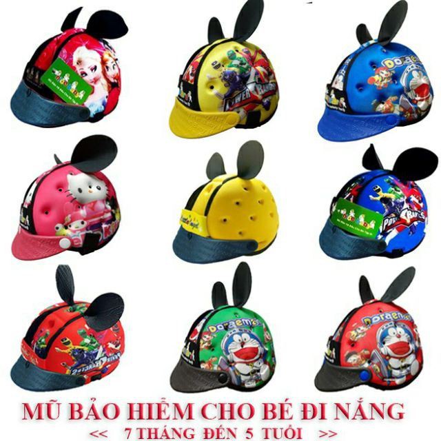 (FREESHIP ĐẾN 50k) Mũ nón bảo hiểm an toàn cho bé tập đi tập bò hoạt hình THUDGUARD - Cho bé trên 7 tháng tuổi NAM1