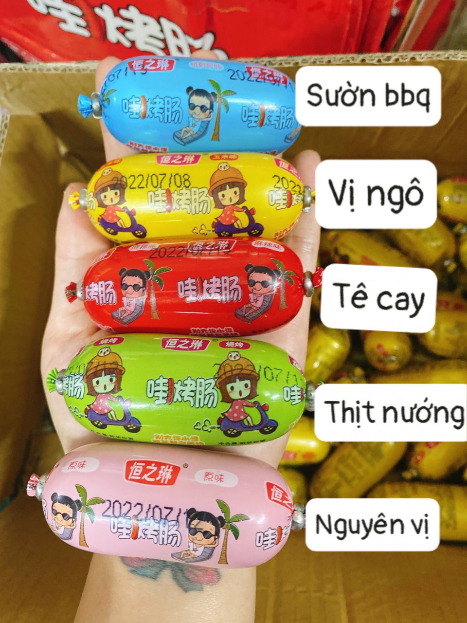 Xúc xích cô gái 5 vị thơm ngon