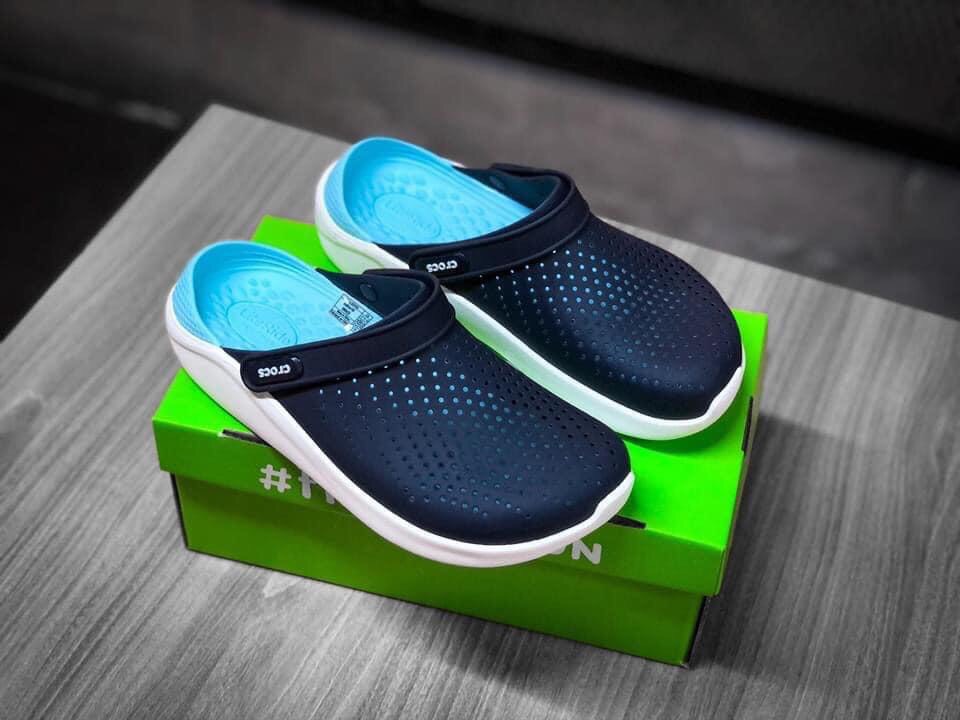 SỤC CROCS-LITERIDE MÀU XANH NAVY/XANH NGỌC