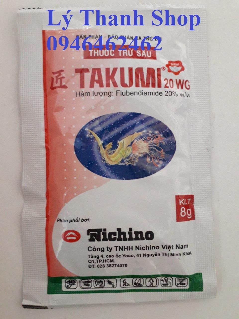 TAKUMI 8G ĐẶC TRỊ SÂU TƠ, SÂU KHOANG, SÂU CUỐN LÁ