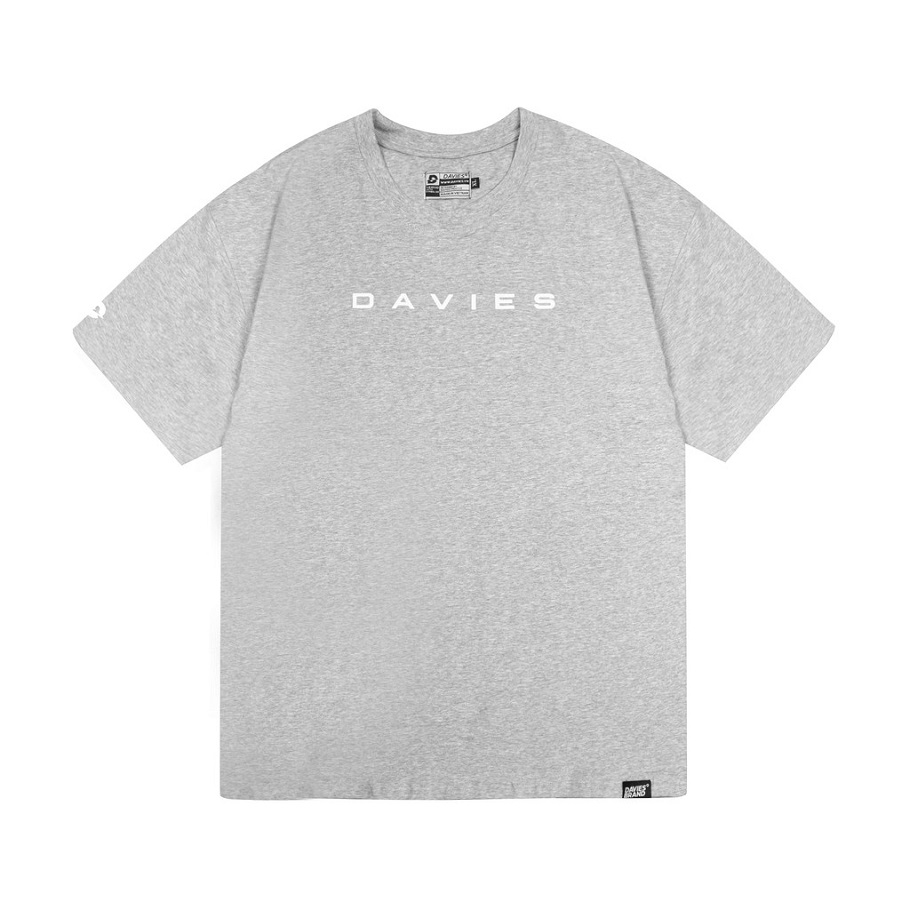 Áo thun nam form rộng tay lỡ màu xám - Áo thun local brand Davies Contrast-Grey