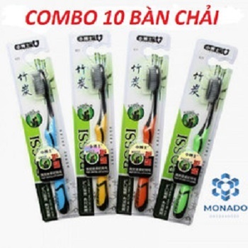 Combo 10 bàn chải đánh răng than tre hoạt tinh hàn quốc