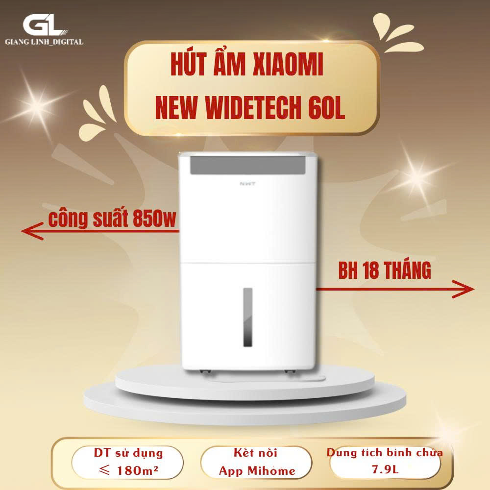 Máy hút ẩm không khí thông minh NEW WIDETECH 60L – Hàng Chính Hãng