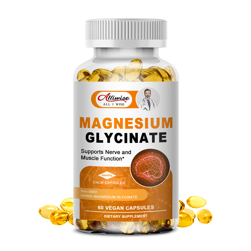 400 mg Magnesium Glycine Khoáng chất bổ sung cho phụ nữ và nam giới Hỗ trợ