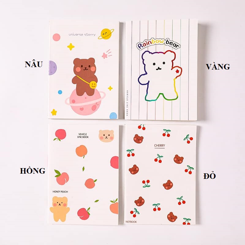 Vở kẻ ngang A5 Gấu Bear 30 tờ 60 trang - SakuraShop