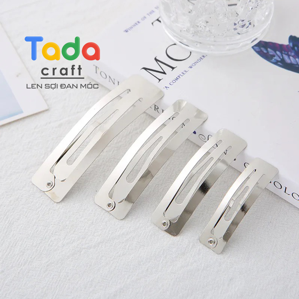 10 cái phôi kẹp tóc vuông làm kẹp tóc handmade