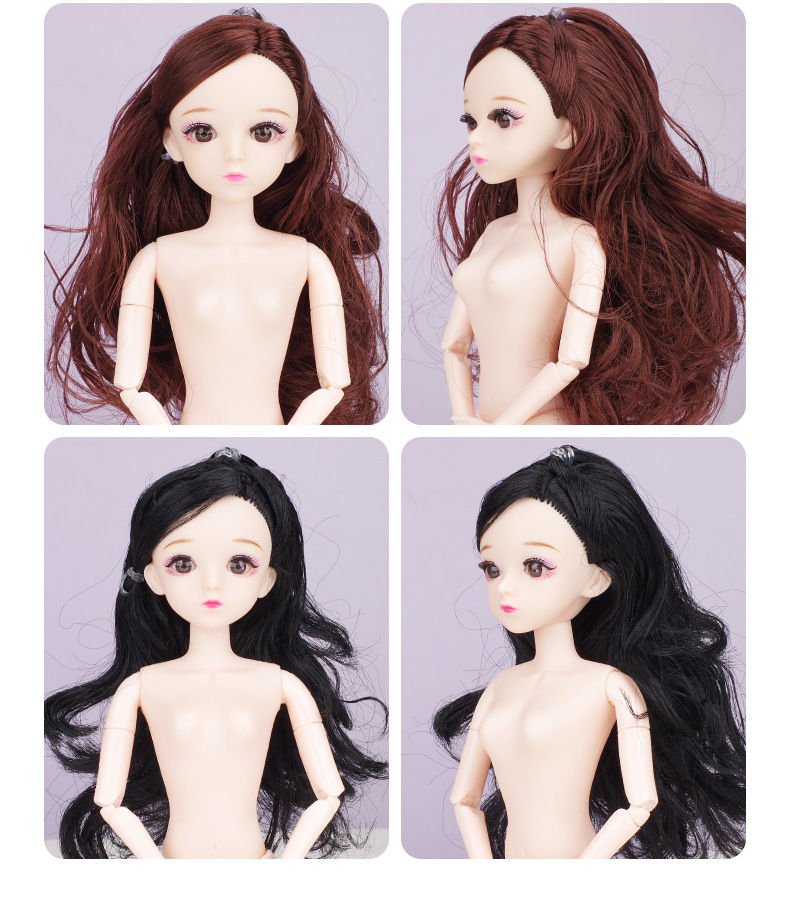 Búp Bê Barbie Doris 30cm Mắt Gắn 4D body 20 khớp tặng kèm giày cao gót