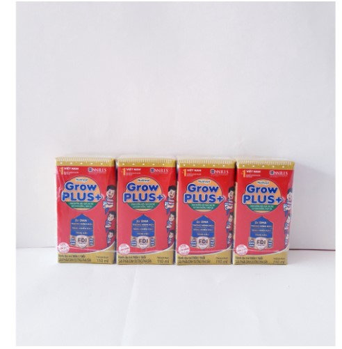 Lốc 4 Hộp Sữa Dinh Dưỡng Pha Sẵn NutiFood Grow Plus Đỏ 110ml-180ml, sữa hộp cho bé, sữa dinh dưỡng, sữa công thức cho bé-LỆ MY STORE