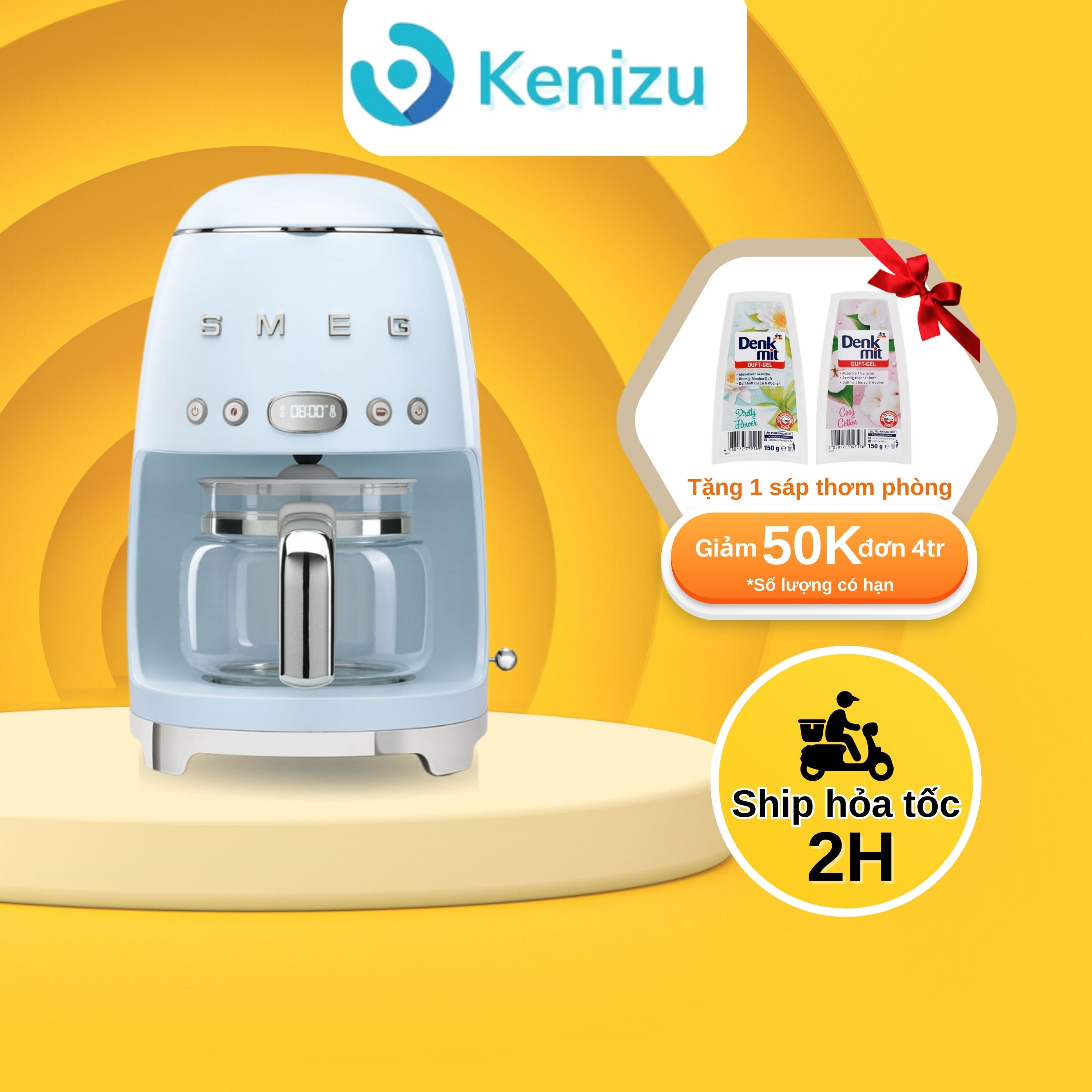 Máy pha cà phê SMEG DFC02 - Xuất xứ Italy - Máy pha cà phê hình trứng SMEG