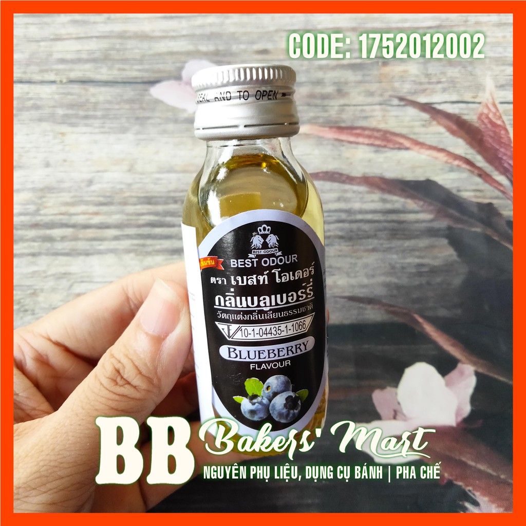 Hương mùi việt quất blueberry best odour thái lan - chai 30ml