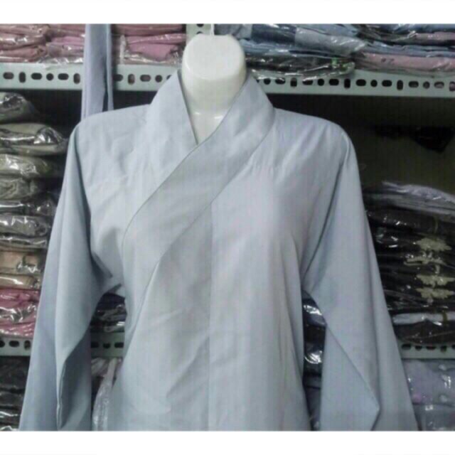 ÁO TràNg Đi ChùA- Bộ Lam