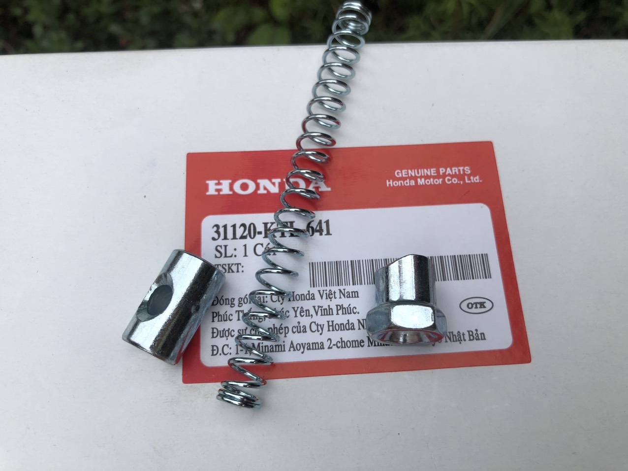 Bộ ba: óc tăng đưa thắng + Cục chặn + lò xo cho xe honda 67+ cub các loại