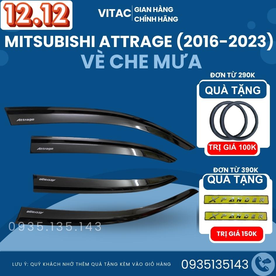 Vè che mưa mitsubishi attrage 2018-2023, nhựa abs đen