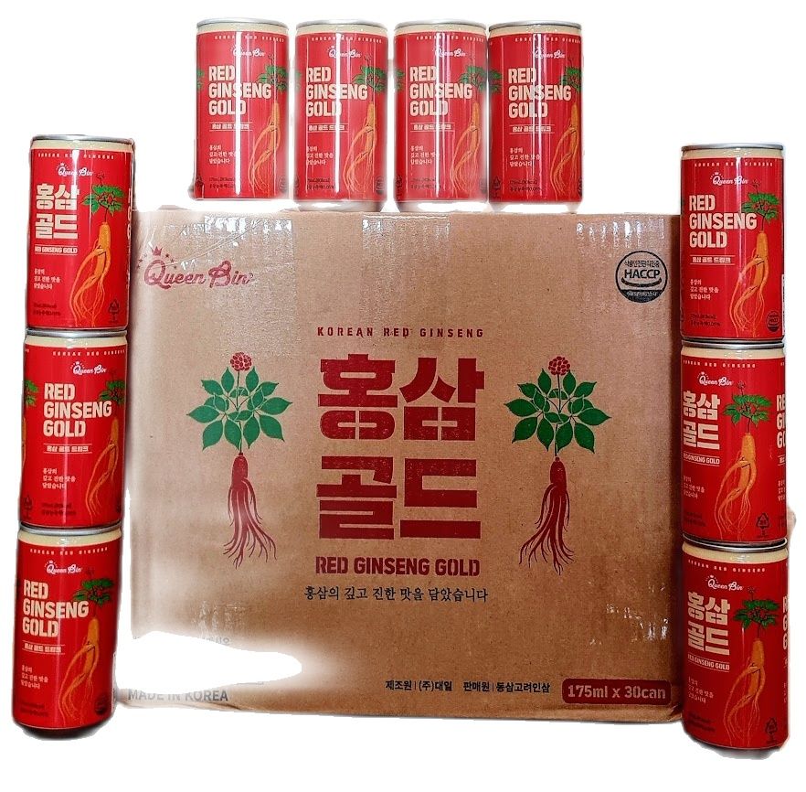 Hộp 30 lon nước hồng sâm queen bin hàn quốc, 175ml x 30 lon