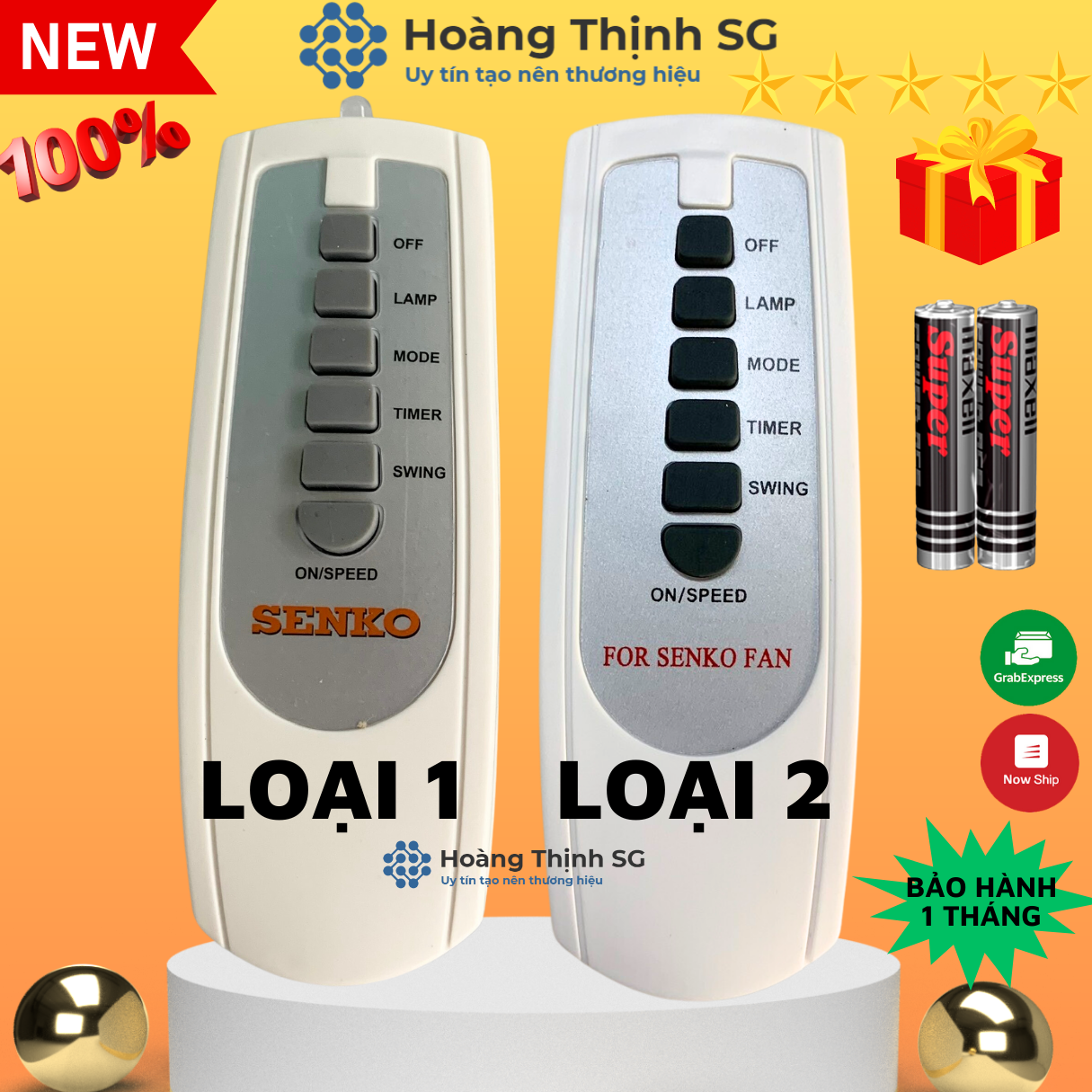 Remote điều khiển quạt SENKO, điều khiển quạt SENKO - Tặng kèm pin
