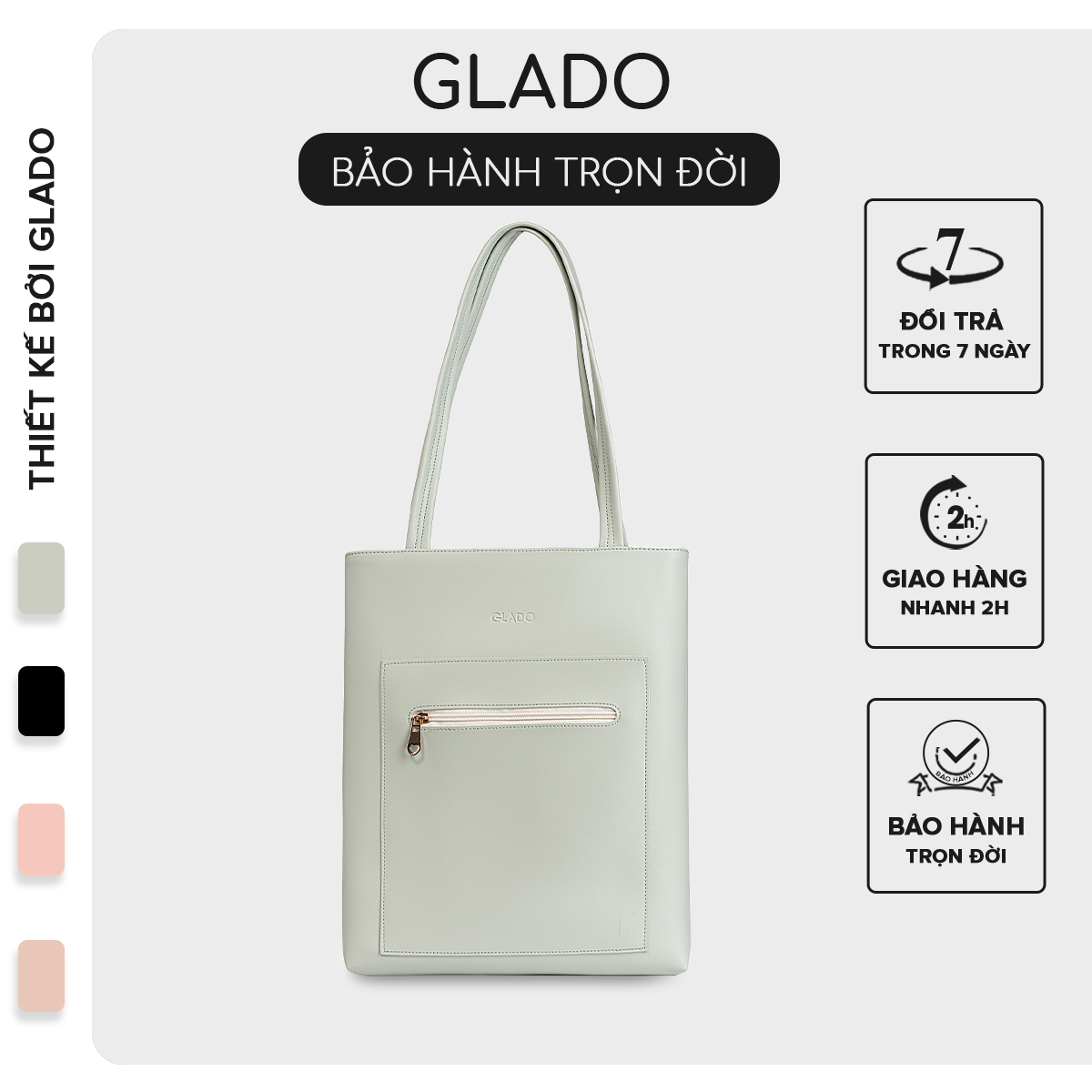 Túi xách nữ thời trang Glado màu xanh - TG001