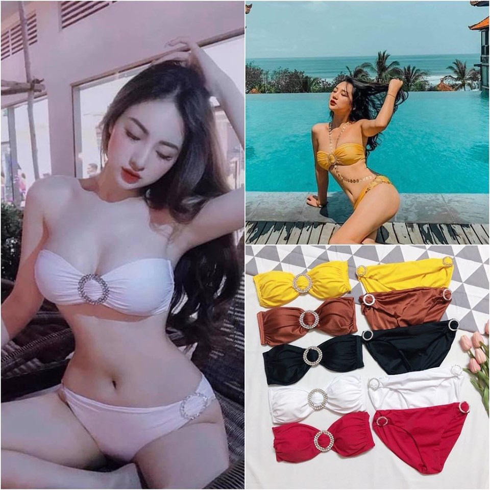 Bikini Đi Biển Đẹp 2 Mảnh Cup Ngực, Áo Tắm Nữ Thời Trang Hàn Quốc Hot 2020
