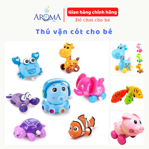Đồ chơi vặn cót hình thú – con thú chạy cót dễ thương cho bé