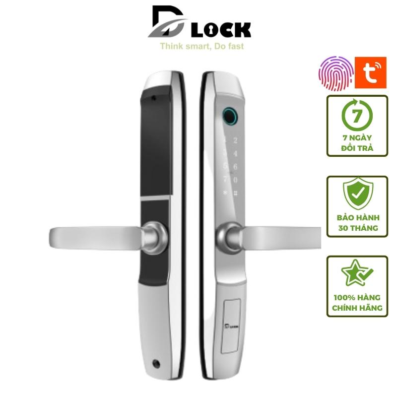 Khóa cửa vân tay điện tử dùng app thông minh cửa nhôm kính cao cấp chống nước dillock dld1, khóa vân tay smart lock chính hãng