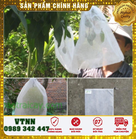 Túi bọc trái cây bơ, ổi, xoài sét 300 túi có dây rút 18x20cm vải không dệt