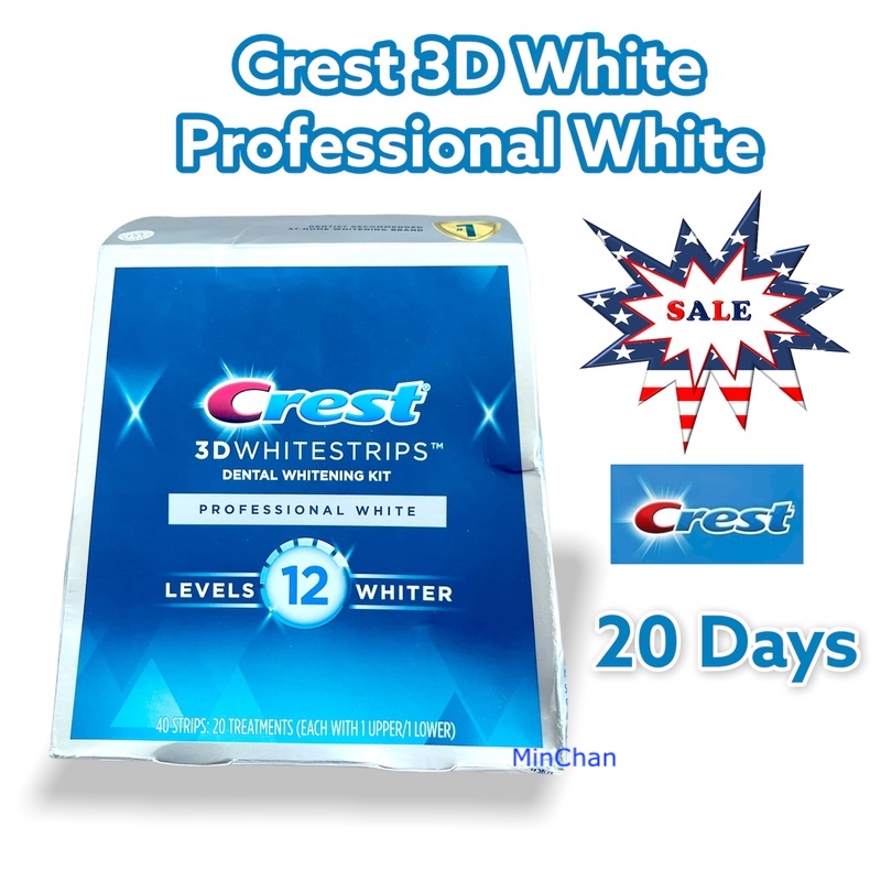 Combo 2 Gói Dán Trắng Răng Siêu Mạnh Crest 3D White Professional Effects USA MinChan