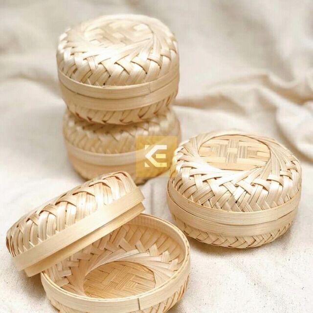 Hộp đựng quà bằng tre hộp trang trí Hộp tre đan giỏ tre làn tre -Lh 0978945425