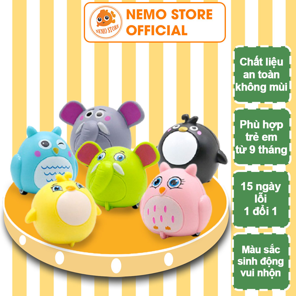 Đồ chơi thú chạy cót mini, động vật đáng yêu chạy dây cót