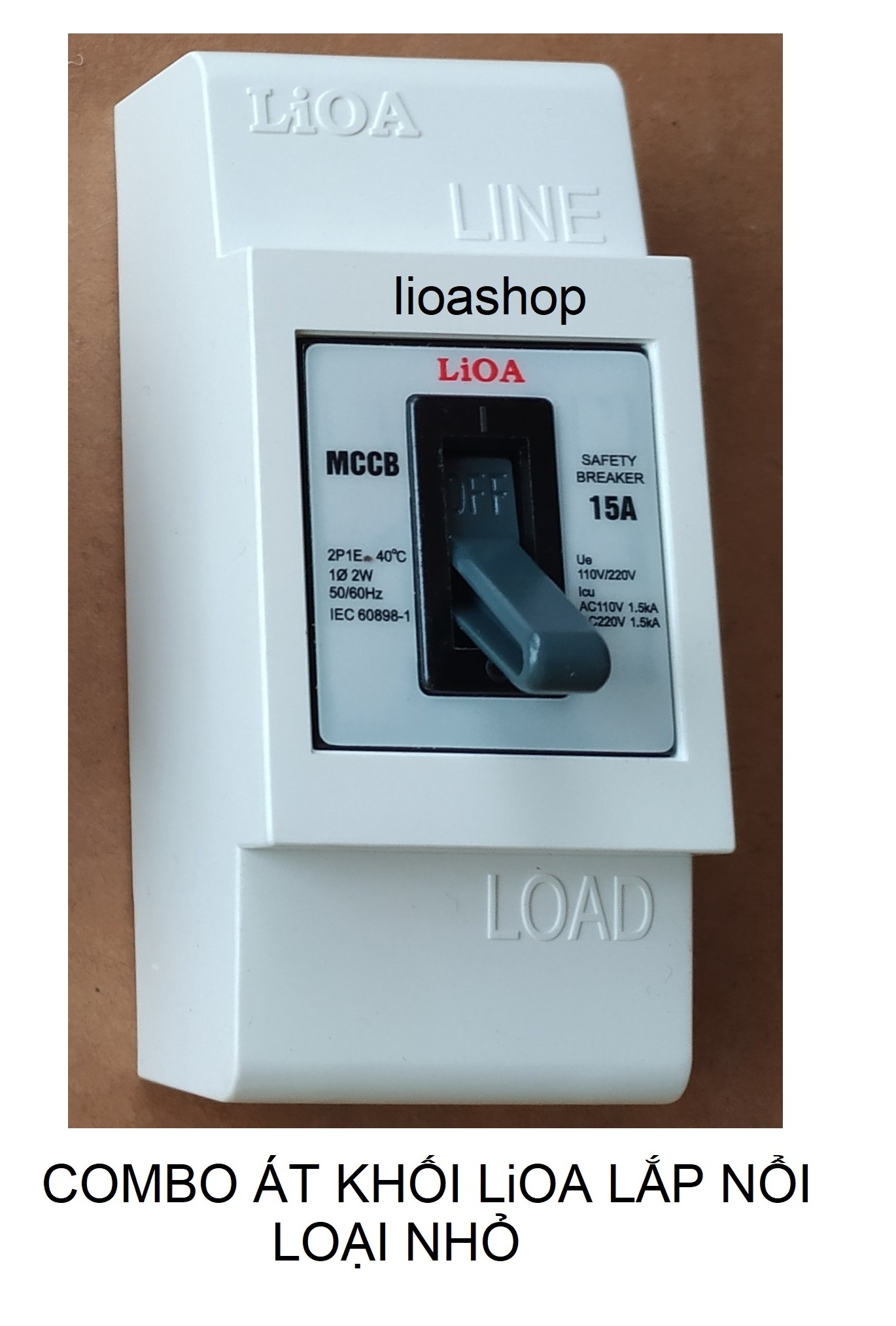 Combo át khối lioa lắp nổi - hộp nhỏ.
