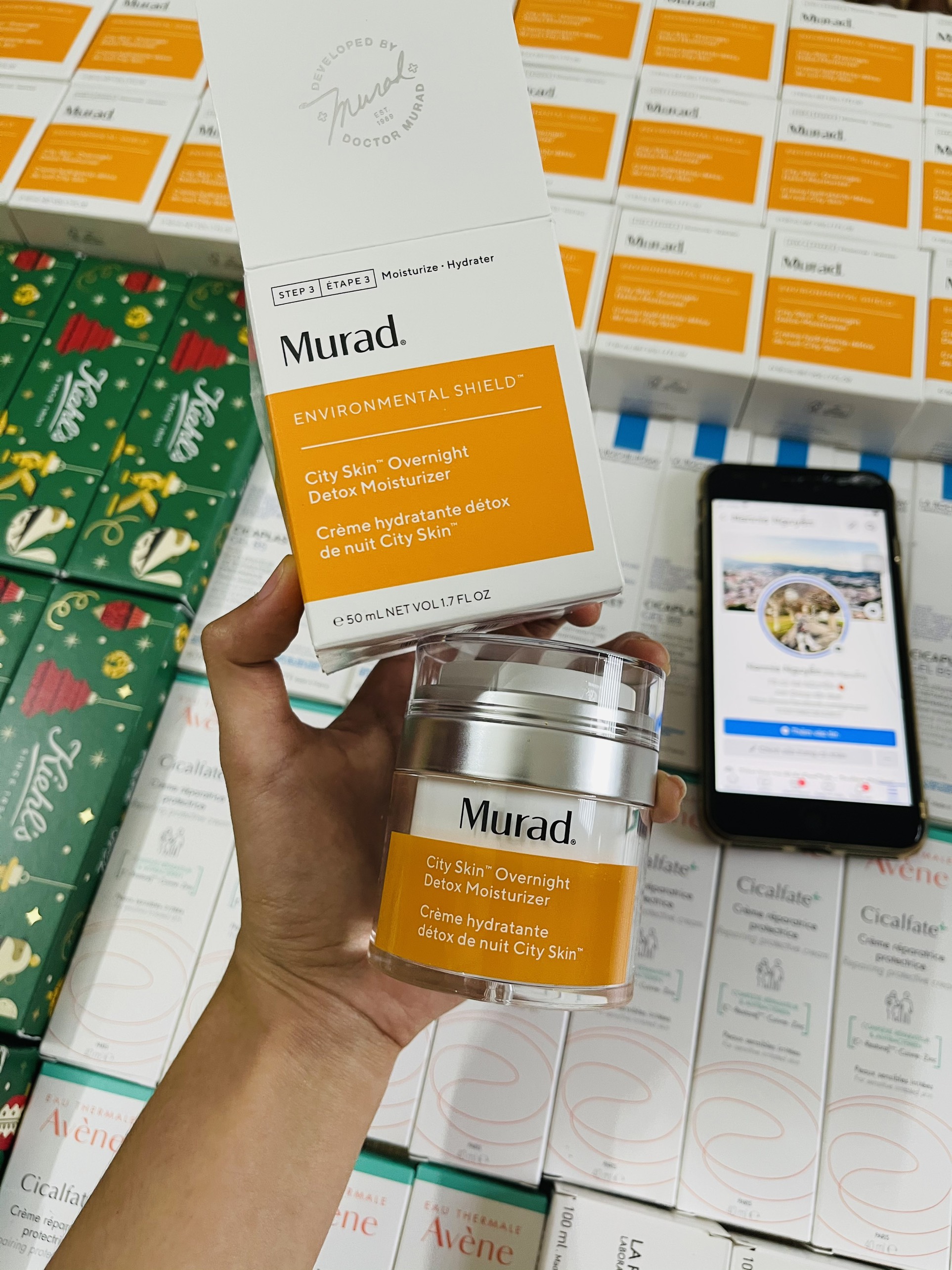 Kem dưỡng và thải độc tố ban đêm detox murad