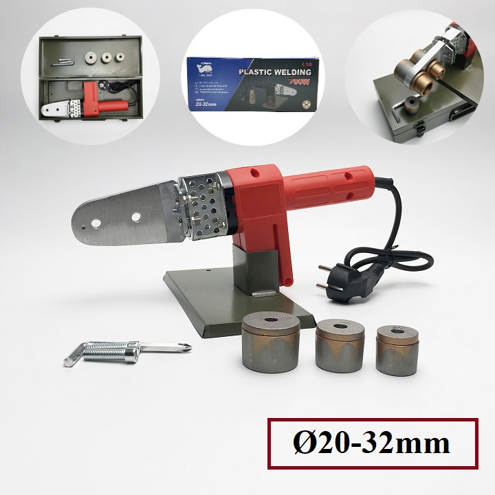 Máy hàn nhiệt ống ppr cầm tay, đầu hàn ø20-32mm + full bộ phụ kiện, bh 3 tháng