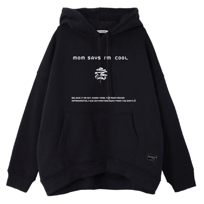 Áo Hoodie Moon (Đen- Trắng)