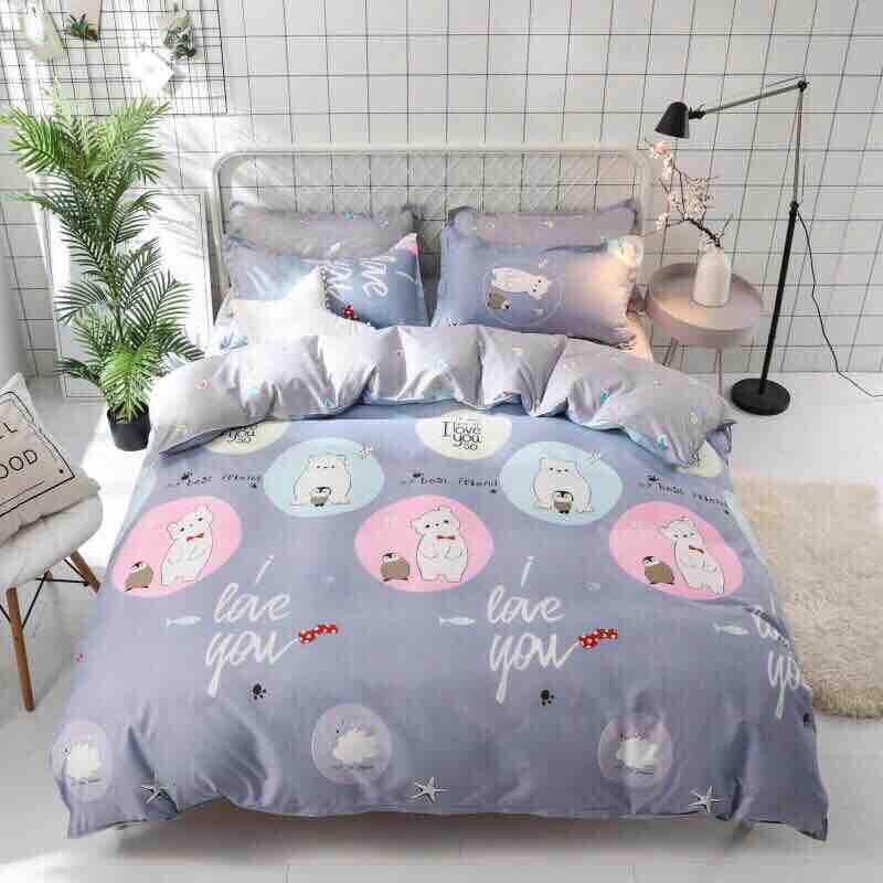 BỘ CHĂN GA GỐI GẤU BÓNG DỄ THƯƠNG 180x200