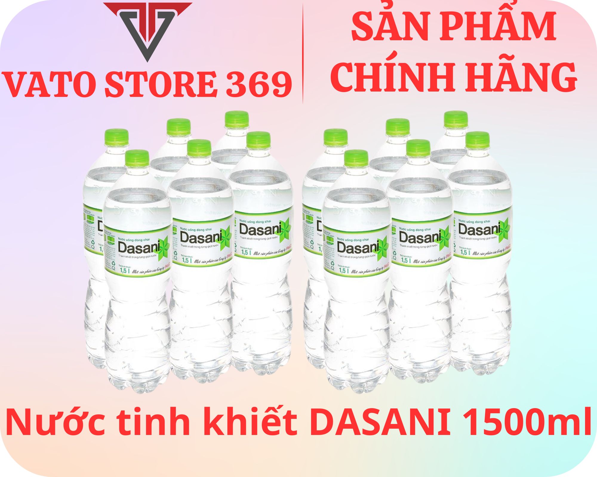 Nước uống đóng chai dasani chai 1.5l