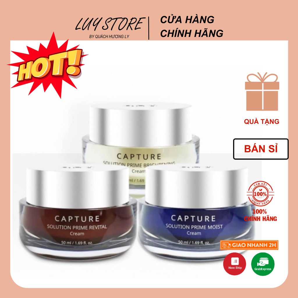 Kem dưỡng trắng da ahc capture white solution max cream mẫu mới vàng xanh đỏ