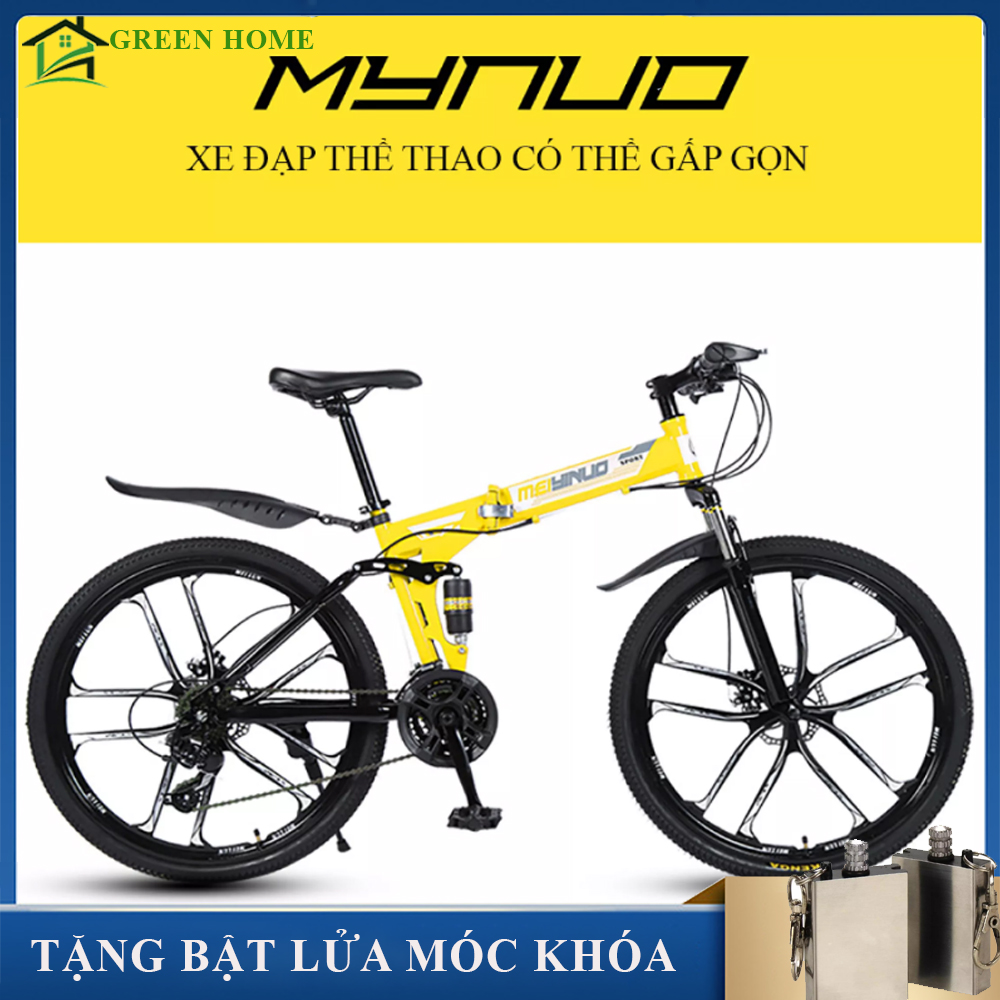 Xe đạp thể thao, Xe đạp địa hình thể thao Mynuo có thể gấp gọn tiết kiệm diện tích, phù hợp với mọi lứa tuổi, nhiều màu sắc cho cả nam và nữ Bảo hành 3 năm lỗi 1 đổi 1 trong 7 ngày