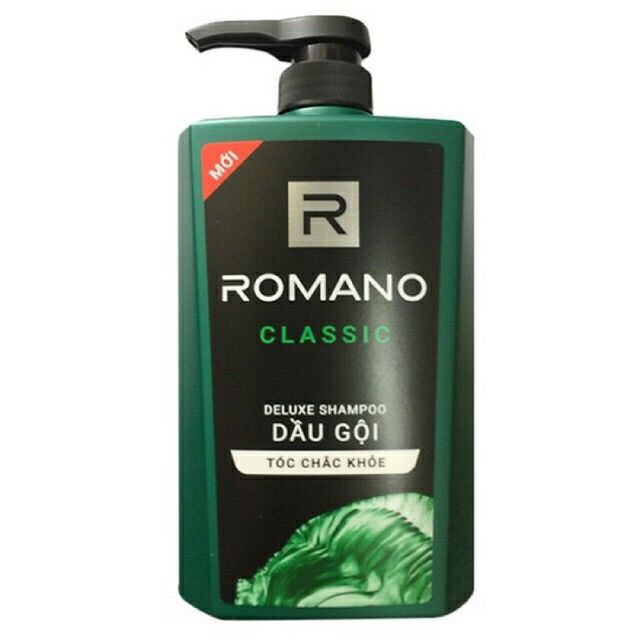 Dầu gội ROMANO classic 650g mầu xanh lá