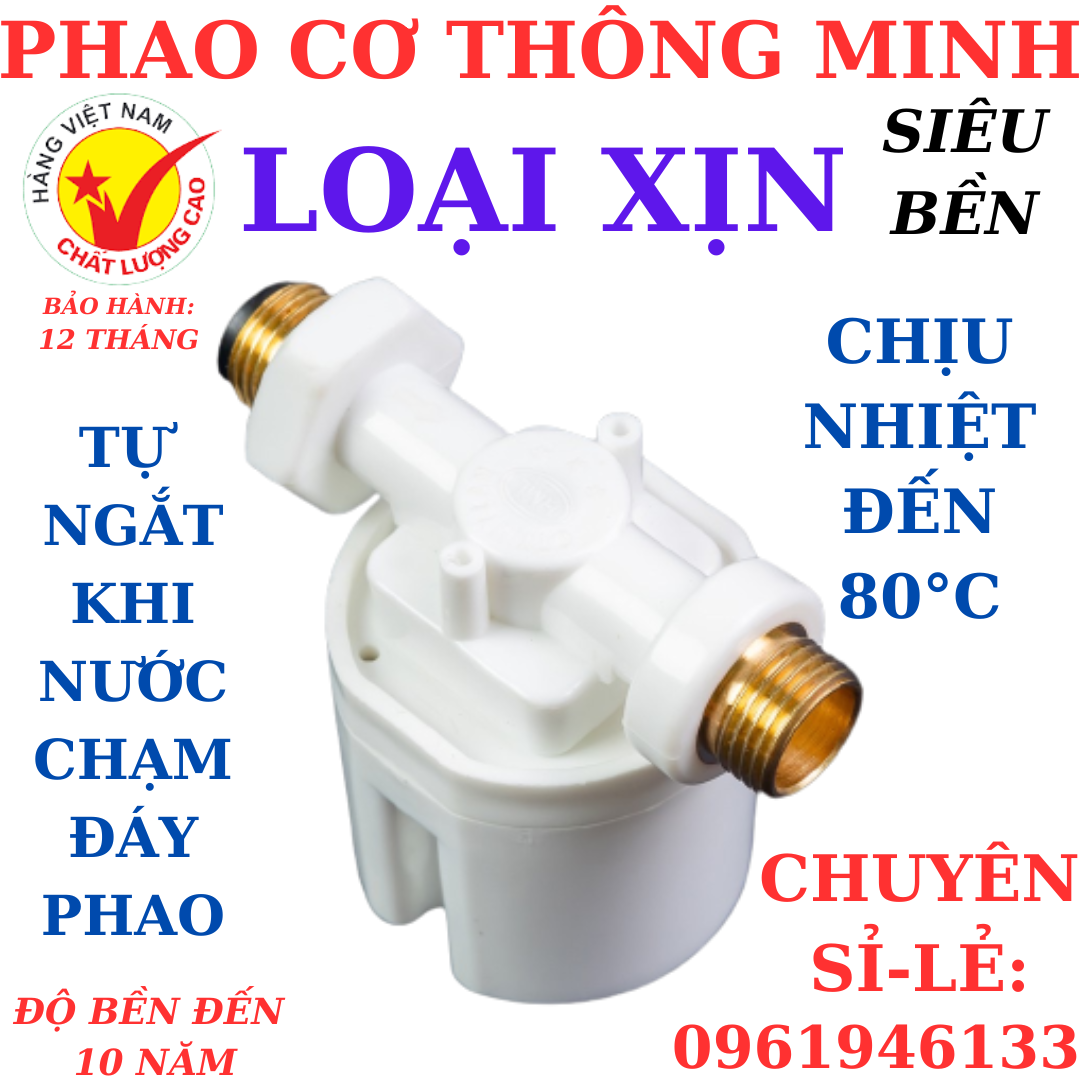 Van Phao Cơ Thông Minh MYLAN Ren Đồng Hàng Chất Lượng Tự Động Ngắt Xả Nước Cho Bồn, Bể, Máng Uống Tự Động Chăn Nuôi.
