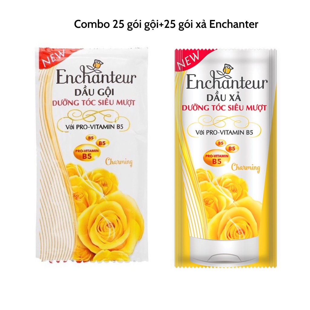 Combo 25 gói dầu gội enchanter tặng 20 gói xả enchanter