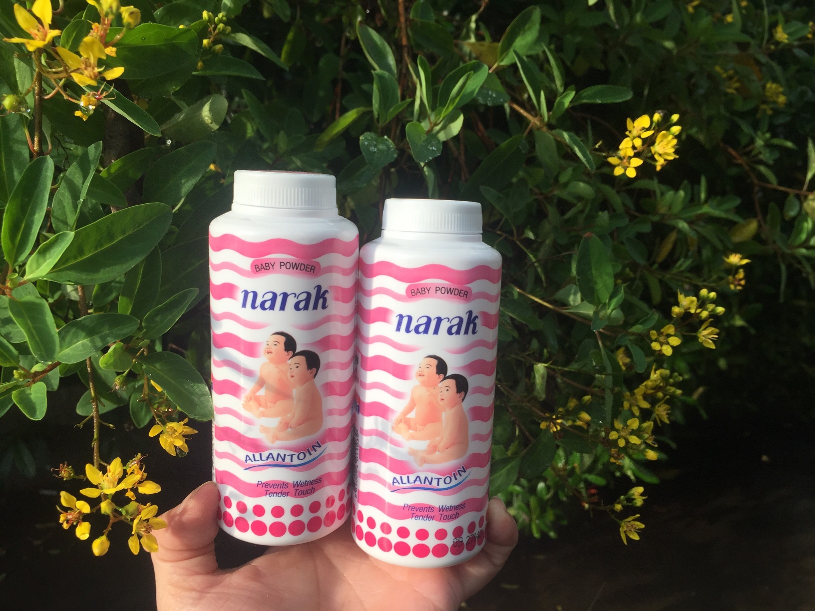 Combo 2 chai Phấn rôm Narak 25g thơm dịu nhẹ rôm sẩy trẻ em - người lớn