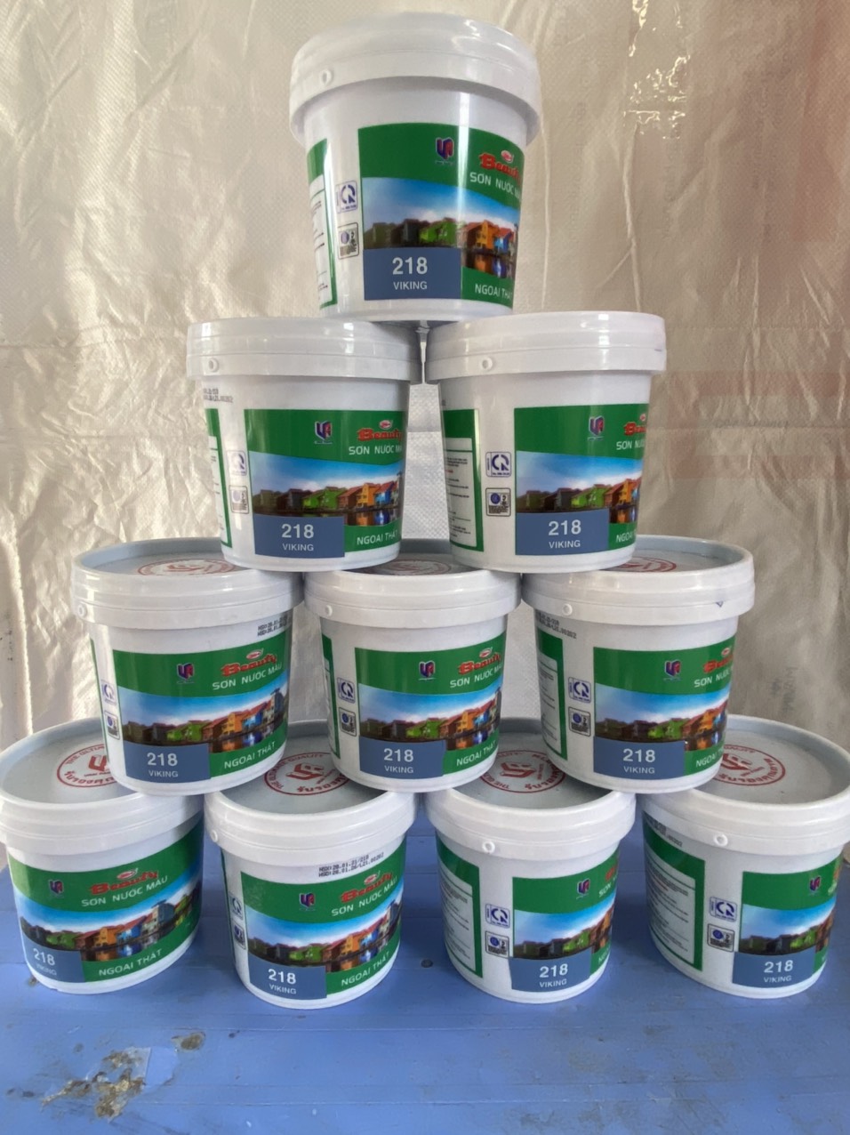 Sơn nước màu ATM(xanh xám đá 218)1l