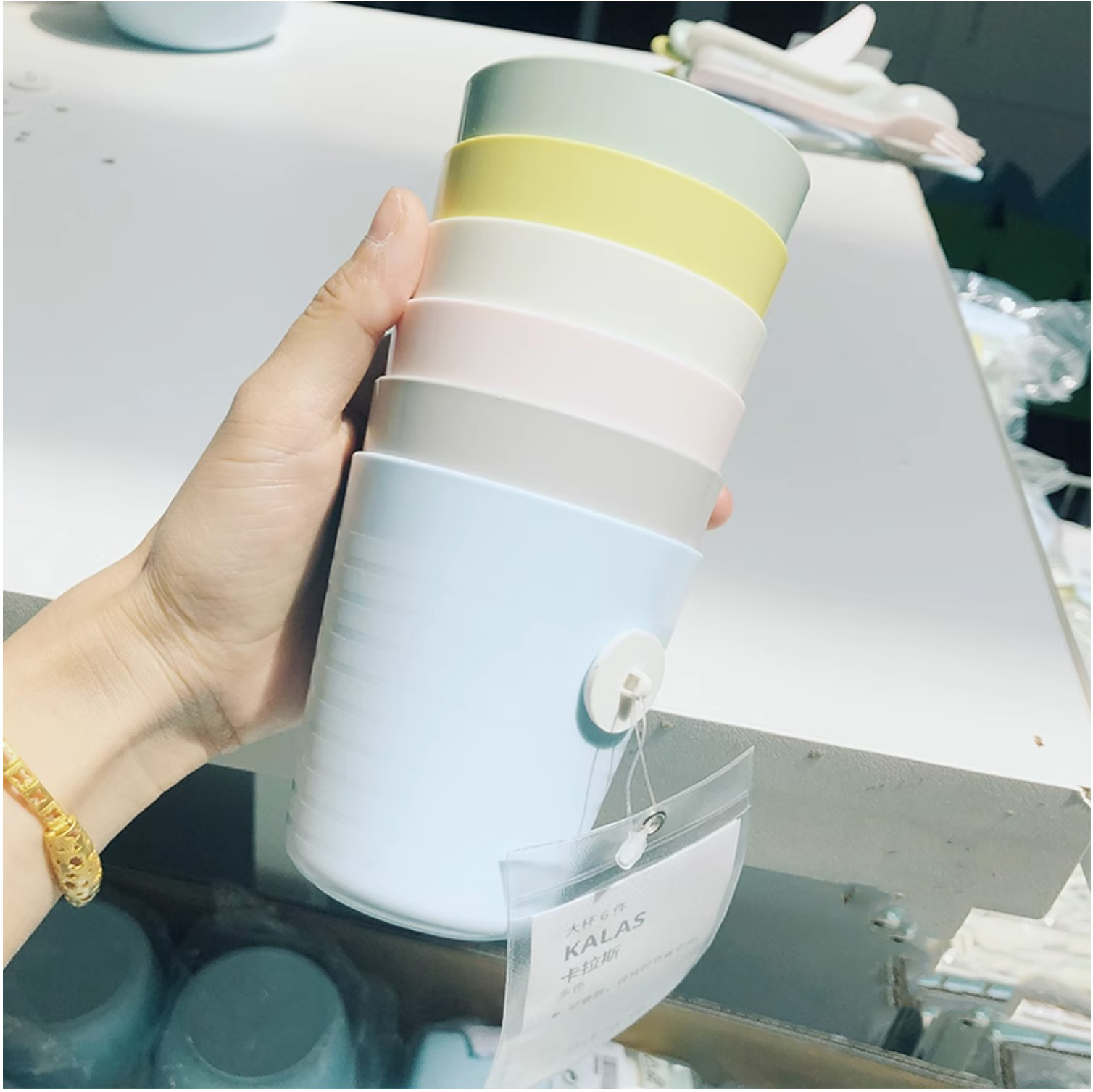 Bộ 6 cốc nhựa uống nước kalas ikea