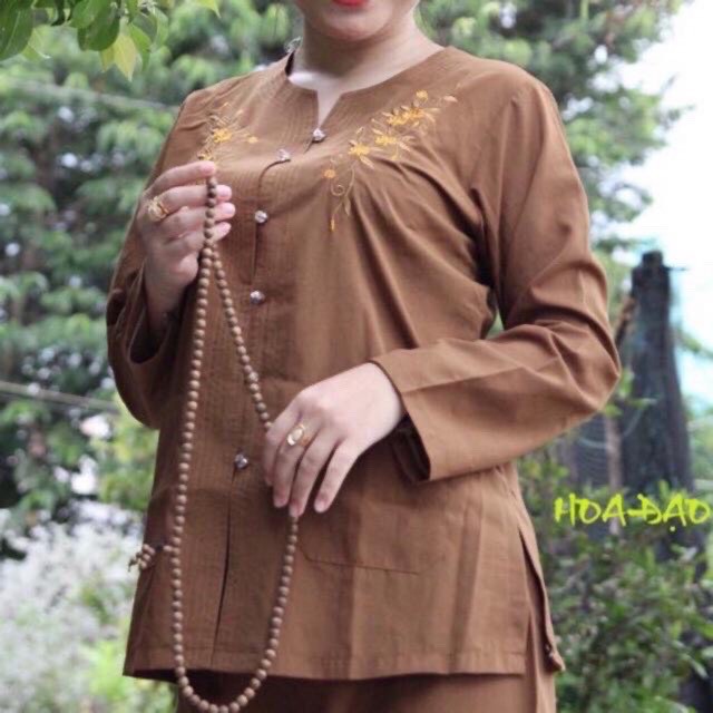 Bộ lam đi chùa vải lanh
