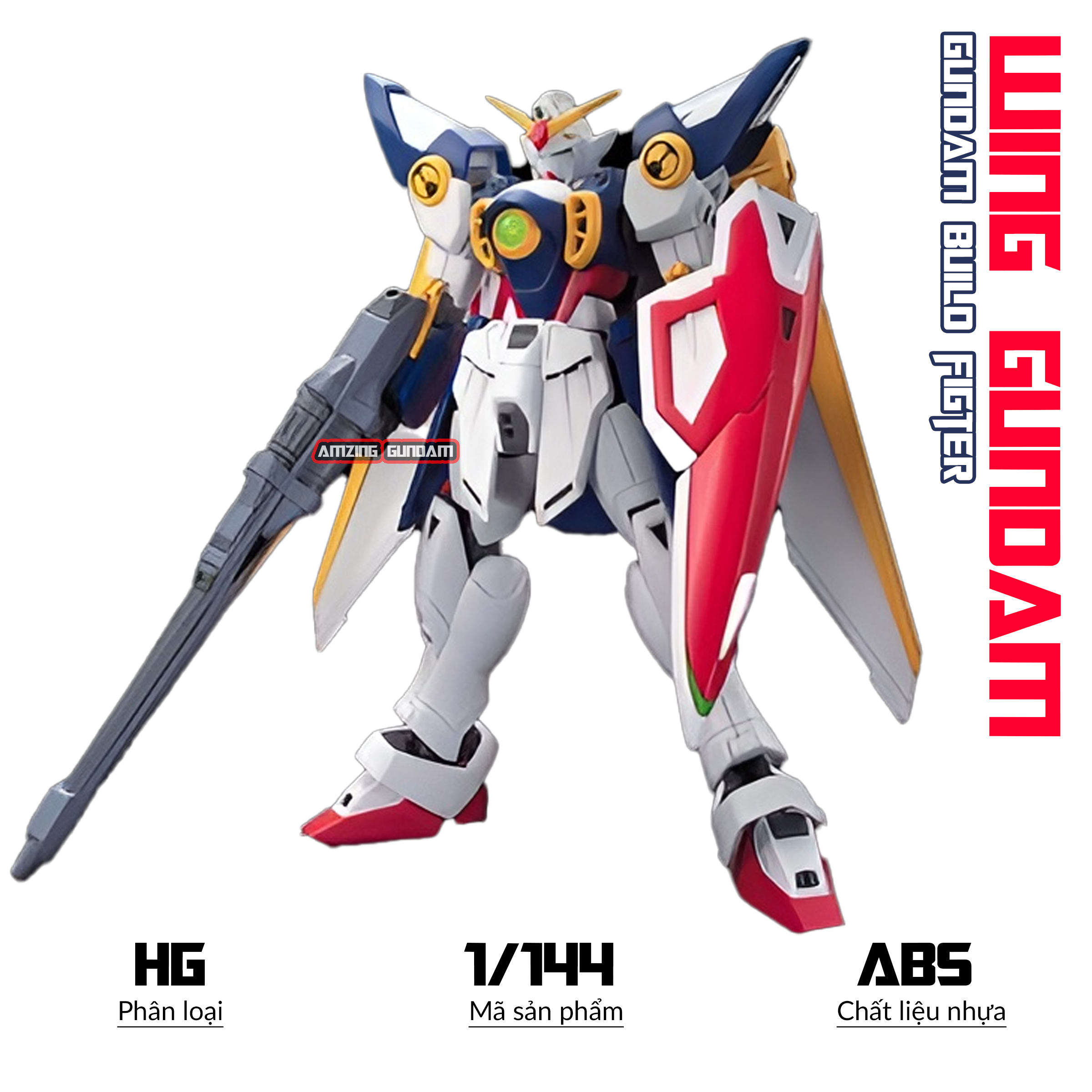 Mô hình Lắp ráp HG Wing Gundam XXXG01W 1/144 Gunpla Mô hình nhựa Đồ chơi xếp hình sưu tập