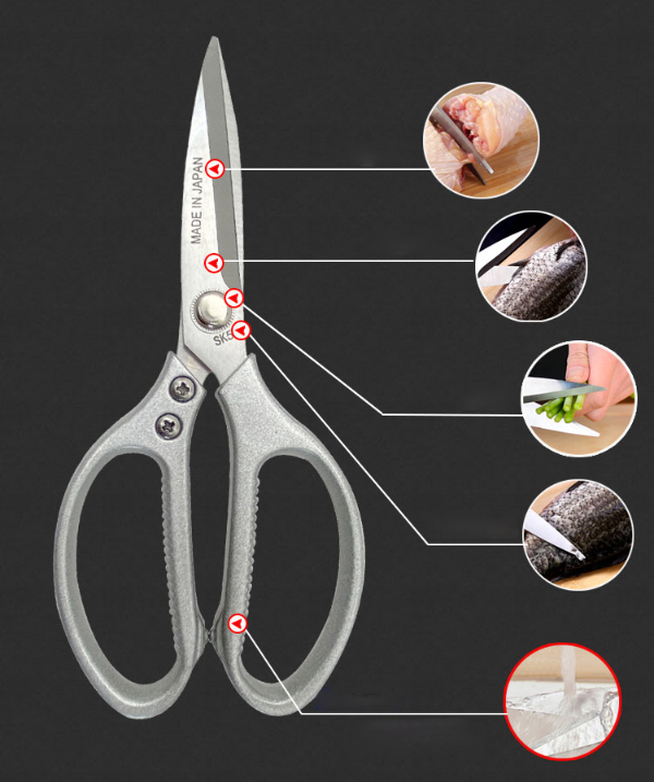 [ HÀNG MỚI VỀ ] Kéo Cắt Gà Kéo Nhật Làm Bếp Đa Năng Cắt Vải Cắt Giấy SK5 Siêu Sắc Size Lớn 23 cm - Tulifly Store
