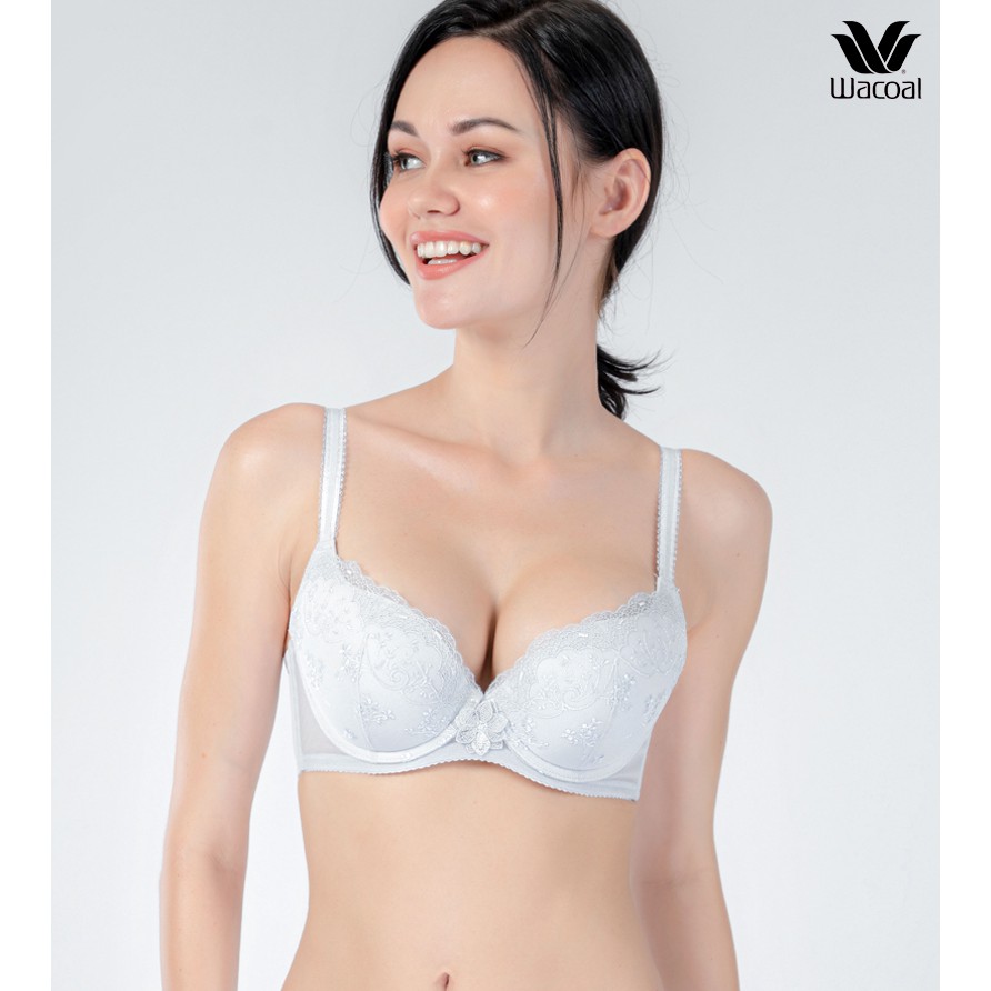 Áo lót wacoal vab3591, ren, có gọng, cup 3/4, push up lv3, dây liền, đệm mút nước